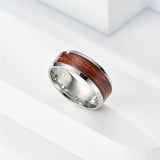 Enamel Wood Grain Ring Set