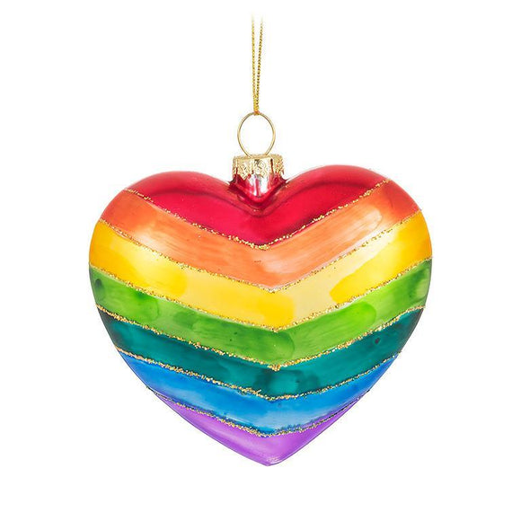 Rainbow Heart Ornament