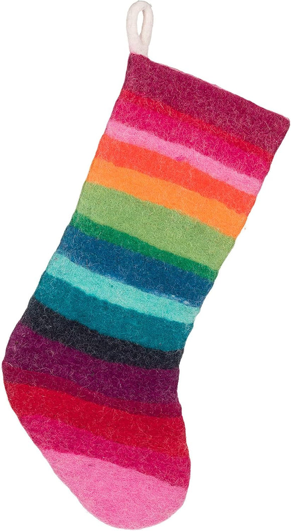 Large Multi Stripe Stocking