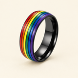 Black rainbow ring