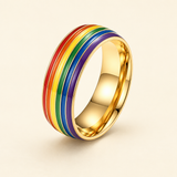 Gold rainbow ring