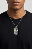 Rainbow Blade Pride Pendant Necklace