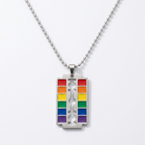 Rainbow necklace product mockup