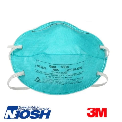 3M Particulate Healthcare Respirator 1860, N95 (20pcs/Box), (120pcs/Case)