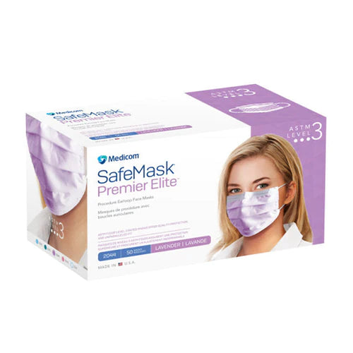 Medicom SafeMask Premier Elite Earloop ASTM Level 3 - LAVENDER