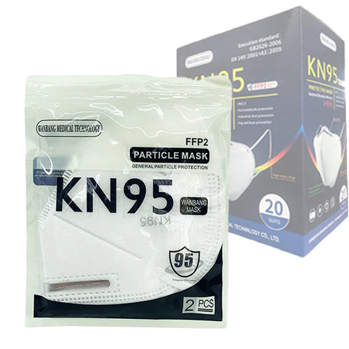 White KN95 Face Mask by WANBANG