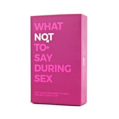 WHAT NOT TO SAY DURING SEX